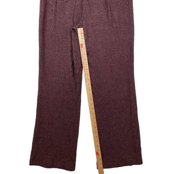 Banana Republic Factory Loungewear Set Small Wine Ribbed Mock Neck Bootcut - Picture 15 of 16